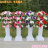 Nuevo guía de camino de flor de carretera de 42 cabezas columna romana de boda guía de camino columna romana de plástico estilo boda cesta de flores para celebración de inauguración
