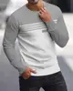 Camiseta casual masculina de manga comprida para comércio exterior, estampa digital, fornecimento especial para estações independentes, Amazon, AliExpress, etc.