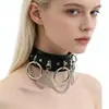 Collar Gargantilla de Cuero de Diseño Único para Mujer, Gargantilla Punk Harajuku Gótico Negro con Pinchos