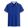 Nova Camiseta Polo de Seda Gelada Personalizada de Manga Curta Camisa Publicitária Roupa de Trabalho Feita Sob Medida Logotipo Impresso Roupas de Trabalho para Grupo