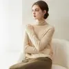 Suéter premium pronto para usar, macio e aconchegante, 100% cashmere para bebê, gola alta, cor sólida, malha de base de caimento solto