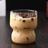 Copo fofo listrado para água, criativo, de vidro com alto teor de borosilicato, para uso doméstico, leite de aveia, café da manhã, sobremesa, leite azedo