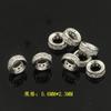 925 Sterling Silver Micro-incrustado Zircon Round Wheel Broca Anel Espaçador DIY Pulseira Colar Frisado Acessórios