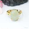 Anillo de Jade Hetian Natural Guan Yu Anillo de Jade Huevo de Paloma Fábrica de Joyería Venta al por Mayor y Entrega S3102110