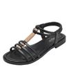870-24 Sandálias Romanas 2026 Verão Novo Estilo Boêmio Retrô Vazado Rasteiras Confortáveis Viagem Praia Sapatos