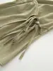 Ropa de Mujer 2026 Producto Nuevo de Verano: Top Camisola de Doble Botonadura con Espalda Descubierta y Pliegues, Cuello Halter para Mujer