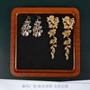 Aretes de Hoja de Ginkgo Barroca Transfronteriza Dorados con Arete Largo de Borla Aretes Franceses de Nicho de Alta Gama para Mujer