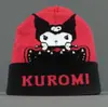 Chapéu de Tricô Jacquard Kuromi Stitch Outono Inverno Desenho Animado Novo Transfronteiriço Chapéu de Lã Pulôver Quente