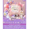 Ins Juego de Globos para Decoración de Cumpleaños Niños Niñas Fiesta de Cumpleaños de Bebé Accesorios para Disfrazar Escena