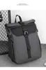 Mochila de Color Sólido para Viaje de Negocios Gran Capacidad Diseño Enrollable Bolsa de Viaje Ocio al Aire Libre Transpirable Resistente al Desgaste Mochila de Doble Hombro