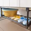 Estante retráctil para almacenamiento de baño, Estante de almacenamiento para lavabo, Estante para debajo del gabinete del lavabo, Gabinete colgante para baño