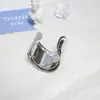 Diseño de Moda Europeo y Americano Sentido Metálico Ola Geometría Apertura Irregular Pulsera Atmosférico Sentido Avanzado Estilo Ancho Pulsera Moda