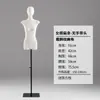 Mannequin Feminino de Meio Corpo com Cobertura de Tecido, Novo Suporte de Exibição com Mãos Móveis para Vitrine de Loja de Roupas