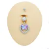 Gabe Europa y Estados Unidos transfronterizo nuevo circonita forma de corazón perforación anillo umbilical moda hermoso mariposa acero inoxidable anillo de ombligo