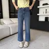 Pantalones versátiles rey~ Elegantes jeans tipo cigarrillo para mujer, nuevo modelo otoño 2026, pantalones rectos holgados que estilizan, de pierna ancha, cropped