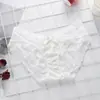 Calzones de Encaje para Niñas, Entrepierna de Algodón Puro, Antibacterianos, Transparentes, de Cintura Baja, Levanta Glúteos, Moño, Braguitas para Mujer, Sin Costuras y Transpirables
