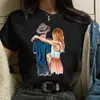Nuevo top de manga corta de verano para pareja, camiseta para hombre y mujer, camiseta de manga corta simple de moda, cuello redondo