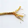 Fabricante de Origen Suministra Hilo Dorado de 3 mm Dorado Claro Cinturón Cóncavo Cinturón de Vientre de Serpiente Cuerda Ranurada Cinturón KK Ruyi Bordado para Ropa