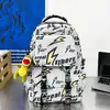 Mochila de Estilo Japonés Ins Street-Style con Rayos Personalidad Graffiti, Moderna y Genial, Mochila Duradera y Resistente para Adolescentes Niños