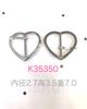 Hebilla de Pin con Forma de Corazón de Aleación de Zinc, Hebilla de Tres Posiciones para Bolsos, Hebilla de Presión de Pin de Corazón de Durazno para Zapatos, Accesorios Decorativos para Zapatos y Ropa