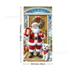 Nova faixa de porta de Natal transfronteiriça, grande banner de fundo para fotografia para varanda, fundo para porta da frente interno e externo de inverno
