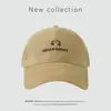Gorra de Béisbol Casual de Primavera Estilo Coreano Versátil Hello Bear Bordada con Circunferencia de Cabeza Grande y Efecto Adelgazante para la Cara