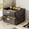 Estante de piso para horno de microondas de cocina, estante multifuncional de escritorio con cajones extraíbles en capas, estante de almacenamiento para encimera de horno