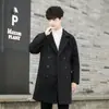 Novo Casaco Masculino de Lã com Botões Duplos de Comprimento Médio Outono/Inverno 2026, Casaco de Lã Casual com Caimento Solto para Homens, Roupa Externa