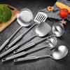 Espátula de acero inoxidable 304, cuchara sopera, juego de utensilios de cocina, espátula para freír, colador, cuchara de cocina para hotel, juego de cinco piezas