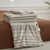 2026 Novo Modelo Jacquard 100% Algodão Fair Isle Colcha de Verão Colcha de Ar Condicionado Conjunto de Quatro Peças