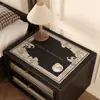 Funda de Mesa de Noche Estilo Americano de Lujo Ligero, Mantel, Funda de Dormitorio de Gama Alta, Funda a Prueba de Polvo para Refrigerador, Lavadora y Microondas