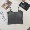 Camisola con Almohadilla en el Pecho Sujetador de Copa Fija para Mujer Una Pieza Espalda Hermosa Sin Tirantes Uso Interior Uso Exterior Para-pechos Top Corto