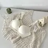 8833 Sutiã Push-Up Estéreo de Silicone Macio 3D para Meninas, Decote Vazado, Taça Estéreo, Roupas Íntimas, Pêssego, Bola de Silicone para Seios Pequenos, Mostra Seios Grandes, Alças