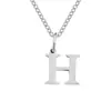 Nuevo Collar de Acero Inoxidable de 26 Letras de Amazon, Cadena para Clavícula Moderna y Versátil, Collar para Pareja con Apellido en Stock
