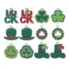 Brincos de Pingente de Gota de Óleo de Trevo da Sorte Colar Pingente de Trevo de Três Folhas Pingente de Festival Irlandês Acessórios de Joias DIY