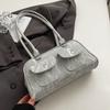 Bolsa Boston Transfronteiriça Estilo Coreano Trendy de Alto Valor Estilo Doce Axilar Verão Casual Combina com Tudo Comutadora Bolsa de Ombro