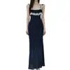 Atacado Transfronteiriço Vestido de Suspensório Floral com Renda Patchwork de Verão Estilo Resort Feminino Hot Girl Slim Fit Colado ao Corpo Longo