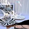 Harmonyju Venta al por mayor Vidrio Triangular Creativo con Asa Transparente Doble Uso Caliente y Frío Taza de Leche Taza de Espresso Taza de Jugo Agua