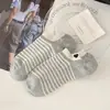 Nuevos Calcetines Cortos Lindos para Mujer Primavera/Verano 2026, Estilo Japonés de Moda Bordados de Dibujos Animados Transpirables Calcetines de Algodón de Lunares