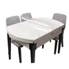 Mantel ovalado de PVC, cristal suave plegable para mesa redonda, transparente, ecológico, sin olor, impermeable, a prueba de aceite, mesa de comedor personalizada