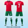 Conjunto de Uniforme de Fútbol para el Mundial Camiseta Personalizada de Portugal Niños de Preescolar Niños Uniforme de Entrenamiento para Niños Selección Nacional Fútbol