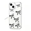 Funda magnética negra con lazo de cinta pintado a mano para iPhone 17pm, diseño minimalista y de alta gama, producto popular transfronterizo