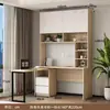 Mesa Giratória, Mesa de Estudo Combinada Multifuncional para Computador, Estante, Prateleira, Computador de Mesa, Mesa de Canto Tudo-em-Um