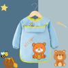 Abrigo infantil impermeable anti-suciedad babero para comer bebé manga larga otoño e invierno ropa para comer anti-vestido bebé