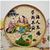 Pá de lixo pintada à mão em bambu trançado pintura nostálgica fazenda bambu trançado pintura decoração pá criativa country mural de parede grão tudo trabalho duro