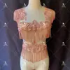 Abalorio de Pedrería con Borlas para Joyería, Vestido, Vestido de Novia, Accesorios de Diamante, Accesorios de Piel, Ropa de Espectáculo, Ropa de Baile, Accesorios