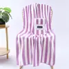 Toalla de Baño Merbau Coral Fleece de Secado Rápido Rayas Catiónicas Toalla de Playa Amazon Engrosada Absorbente Regalo Toalla Grande