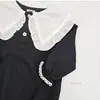 2026 Otoño Nuevo Estilo Coreano Bloque de Color Cuello Peter Pan Manga Larga Mameluco Mameluco Burbuja Manga Larga para Bebé