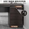 Estación de Trabajo para Personal de Oficina Escritorio Simple Moderno Gabinete de Almacenamiento de Mesa con Cerradura Única Banco de Trabajo Integrado Combinación de Escritorio y Silla para Computadora