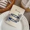Versão Coreana Novo Ins Xadrez Oval BB Clip Simples Laço Grampo de Cabelo para Franja Testa Cabelo Lateral Acessório